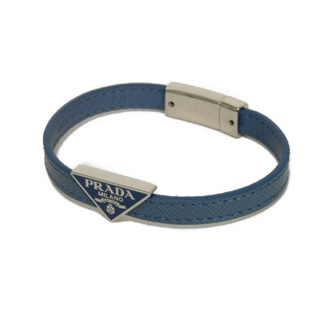 PRADA Blue Saffiano Charm Bracelet